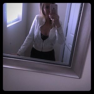 Bomber jacket / blazer xs white lace